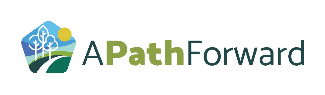 A logo for A Path Forward