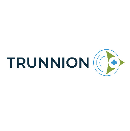 A logo for Trunnion MG with a white background