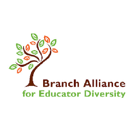 A logo for Branch Alliance for Educator Diversity with a white background