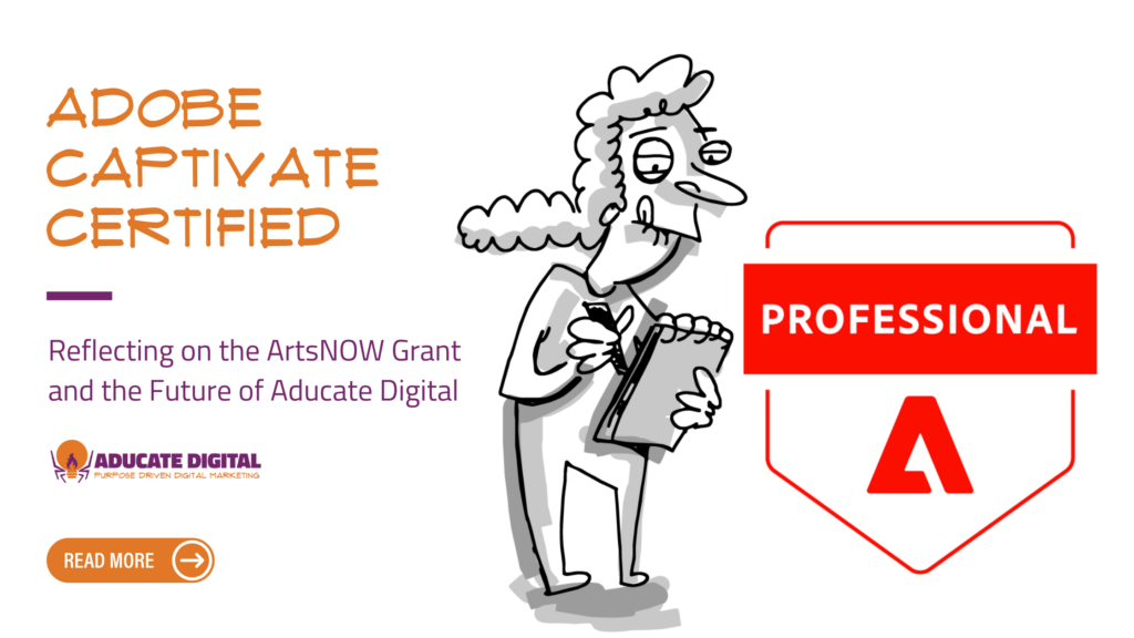 Adobe Captivate Certified Professional badge icon, representing completion of instructional design certification.