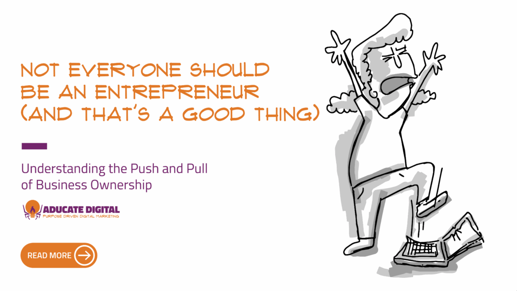 Illustration of a frustrated person throwing their hands up and stomping on a laptop, symbolizing the overwhelm of misaligned entrepreneurship.