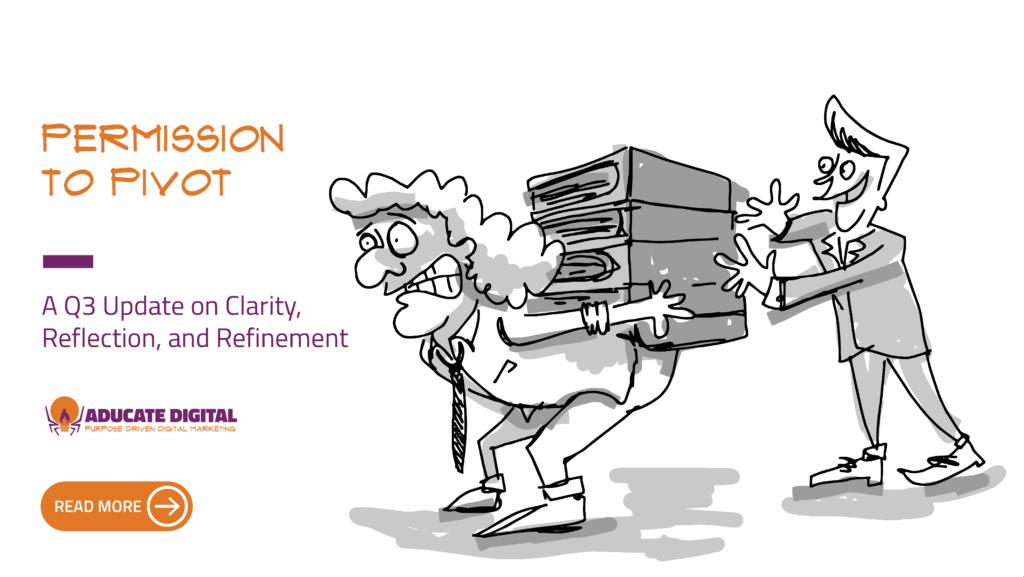 Cartoon of an overwhelmed office worker carrying a heavy stack of binders while another person offers help, symbolizing the burden of doing it all alone in business.