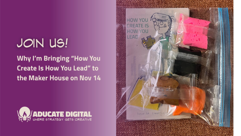 Zine and air dry clay for a creative entrepreneur workshop in Akron, with the post title overlaid.
